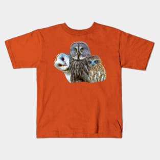 3 Wise Owls Kids T-Shirt